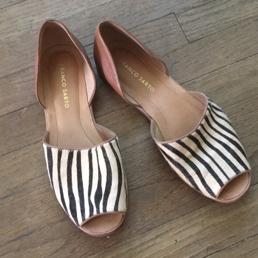 Franco Sarto Zebra Stripe Sandals